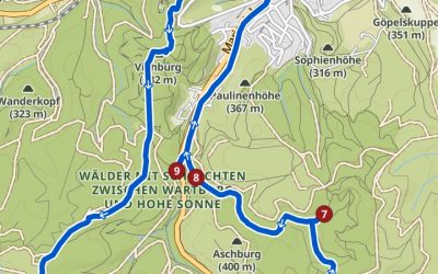 Bergauf zur Wartburg, weiter zum Rennsteig, bergab durch die Landgrafenschlucht